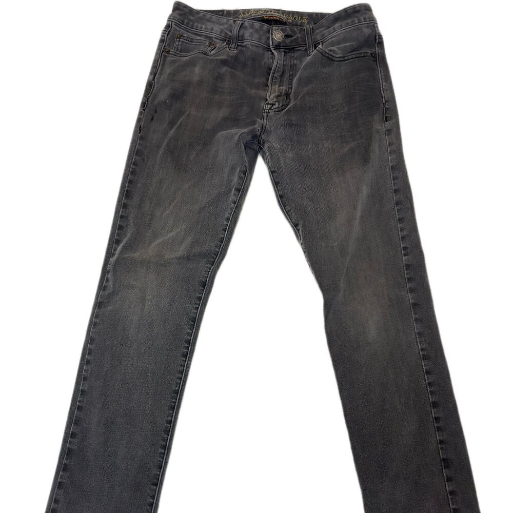 American Eagle AE Grey Air Flex Skinny Jeans Size 30/30